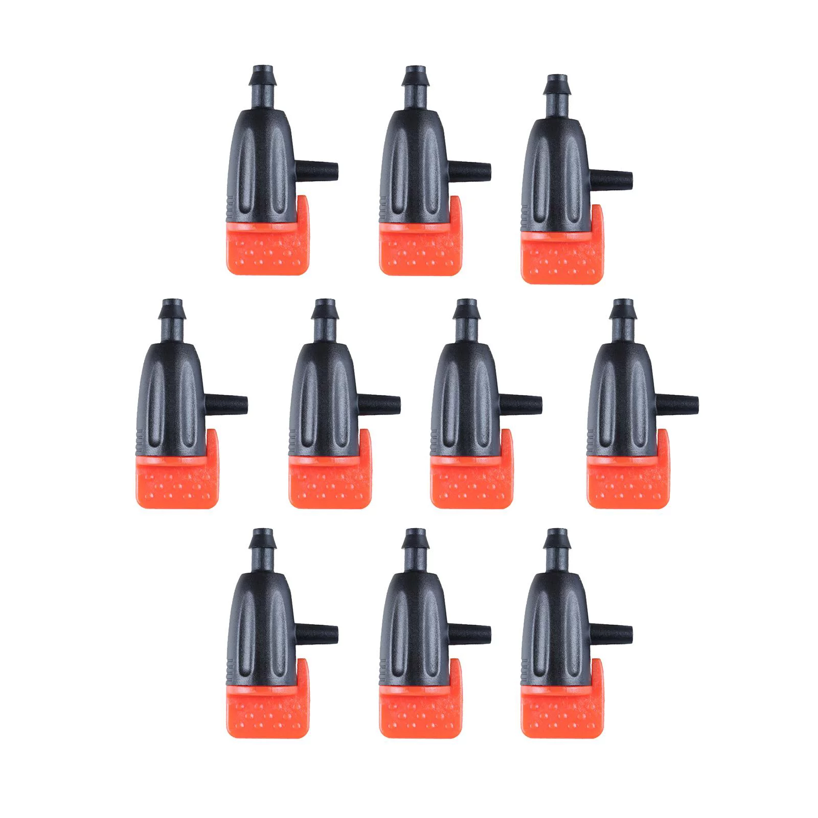 10x Irrigation Dripper Drips Emitters Adjustable Lawn Watering System Connecter 1/4'' Sprinklers Gardens Farm Micro Drips Dripper Sprinklers
