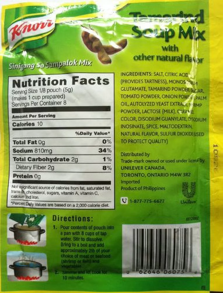 Knorr Tamarind Soup Mix (Sinigang sa Sampalok Mix), 1.41oz (40g), 2-pack