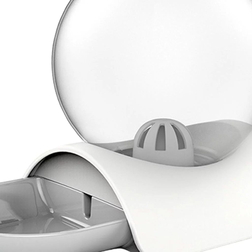 Cat Water Bowl Automatic Pet Drinking Bowl Water Feeder Auto Dispenser Station Water 2.8L acity Fountain Small dog Gray