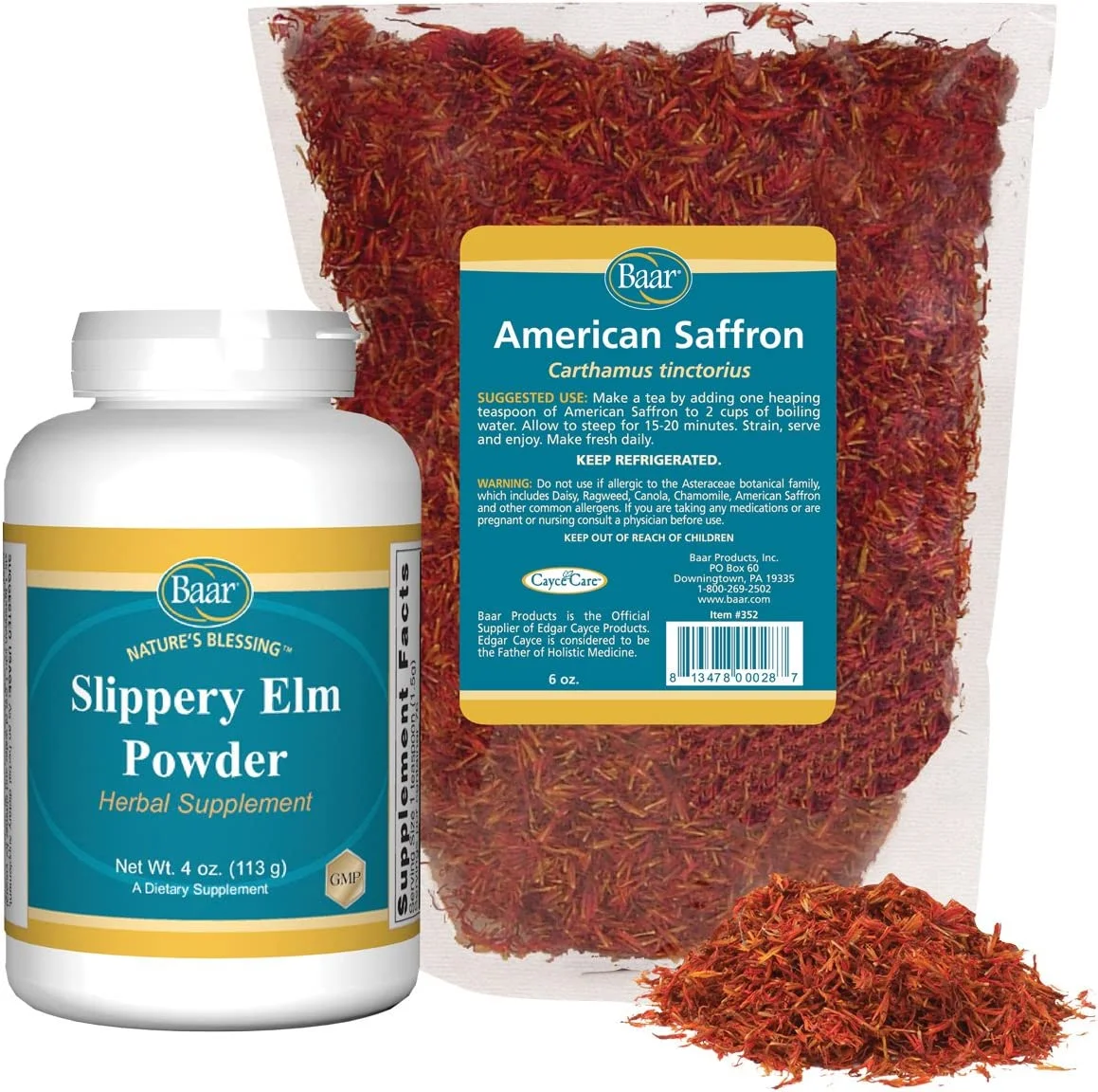 American Saffron Tea and Slippery Elm Bark Powder Kit