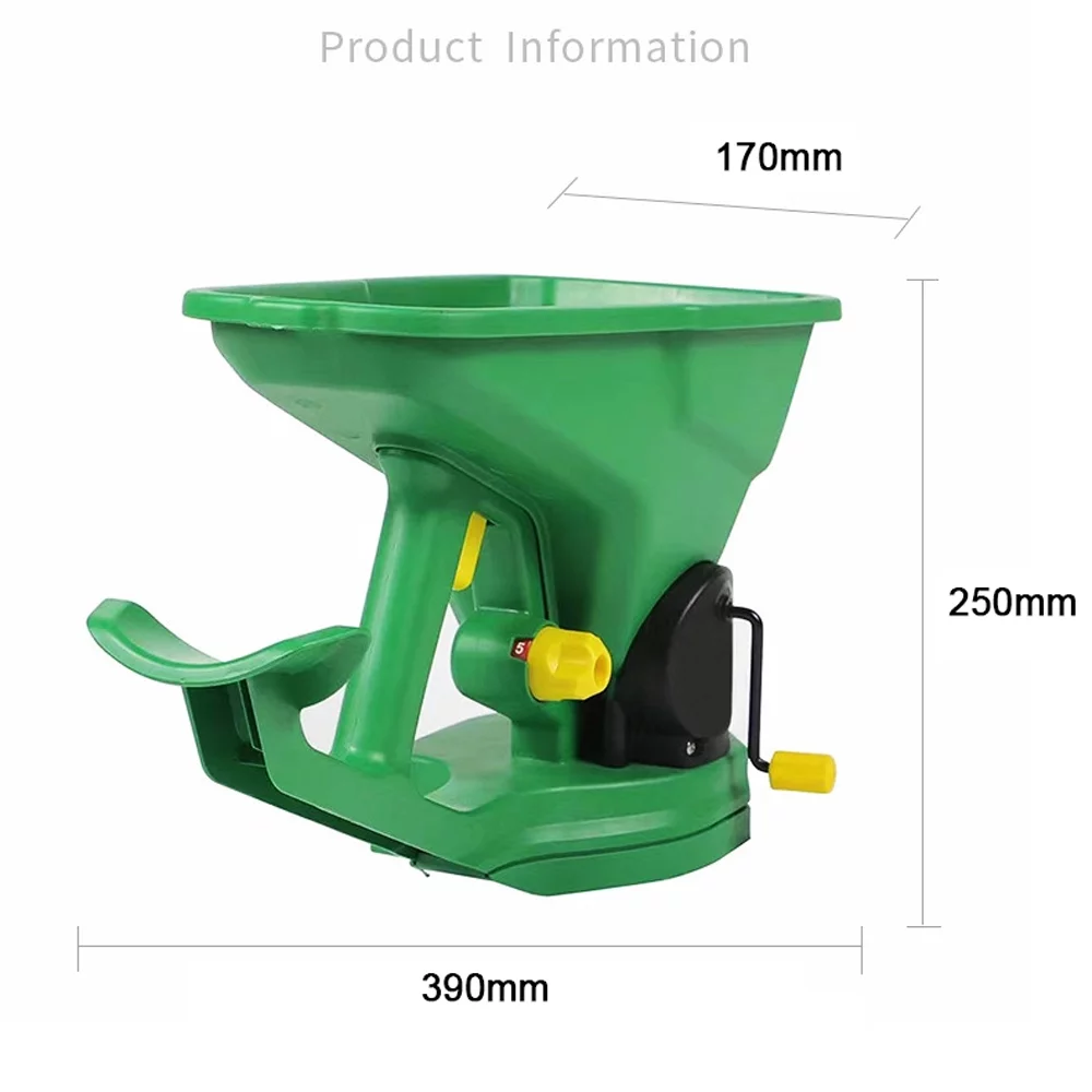 Docooler Gardening Handheld Seed Spreader Portable Manual Seeder 1.5L Capacity  with 5 Gears Adjustable for Sowing Fertilizing Melting Snow for Garden Lawn Small Farm