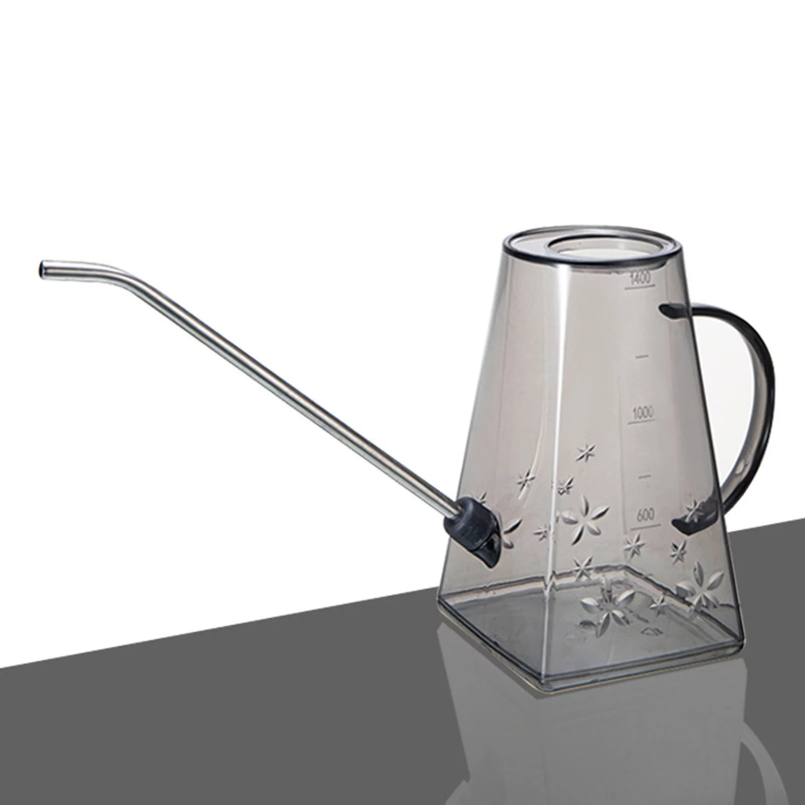 LIJCC Home Gardening Transparent Watering Can For Indoor Outdoor Long Mouth Watering Kettle Potted Plant Watering Kettle Pattern Retro Watering Kettle Decorative