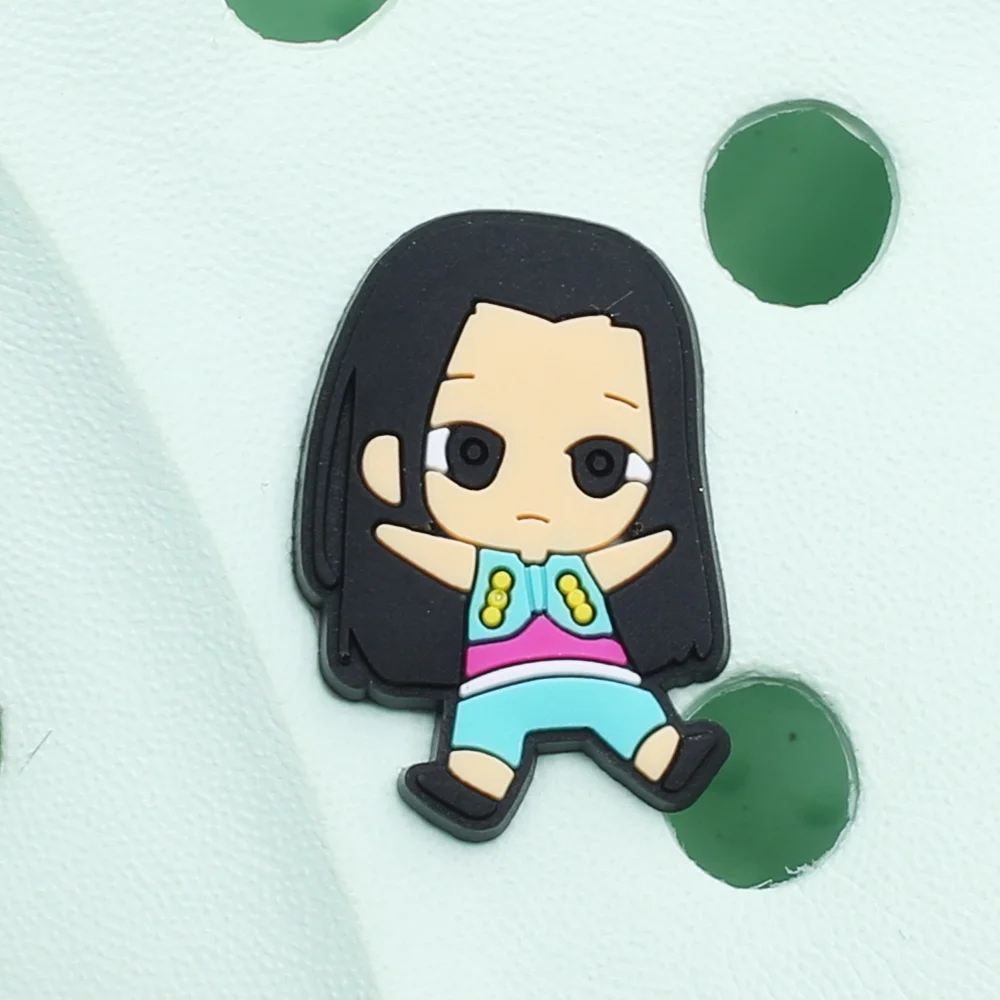 1pcs Japanese Manga Shoe Charms Hot Anime Job hunters PVC Shoe Accessories Decoration Fit Croc Jibz Party Kids Gifts A69-04