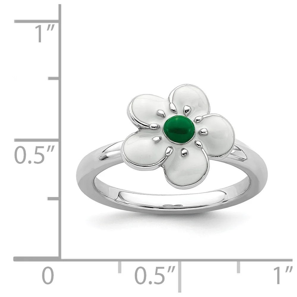 925 Sterling Silver Polished Stackable Expressions Hawthorn Ring Size 10 Jewelry for Women