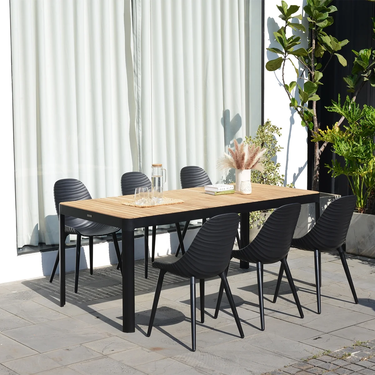 Amazonia Brighton Beach 7-Piece Maintenance-Free Aluminum Extendable Patio Dining Set