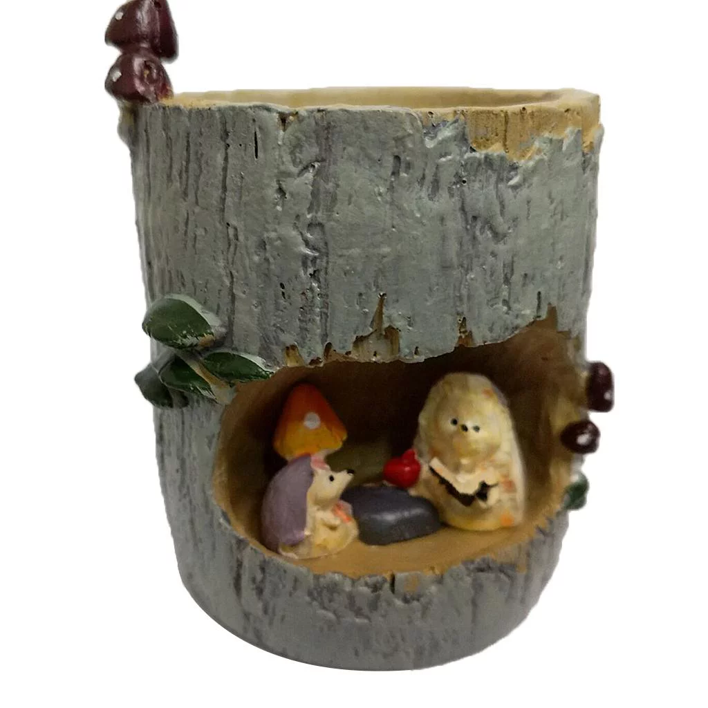 simhoa 6xCute Hedgehog Flower Sedum Succulent Pot Planter Bonsai Trough Box Plant Bed