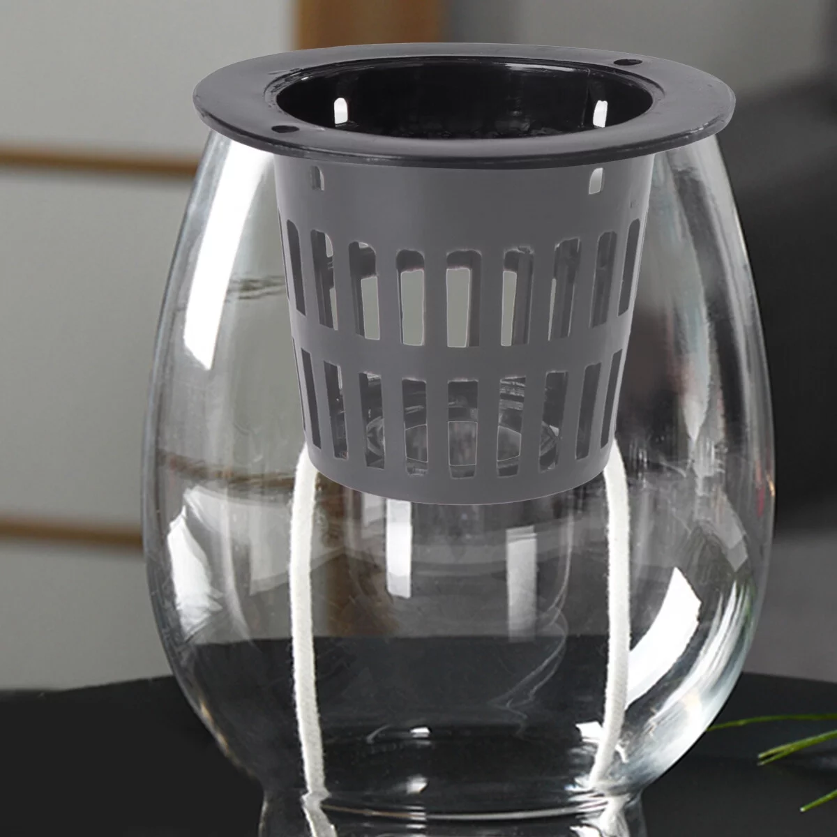 Gongxipen 50pcs 33-42mm Slotted Mesh Soilless Culture Vegetable Net Pots Baskets Cups for Hydroponics Aquaponics Orchids (Black)