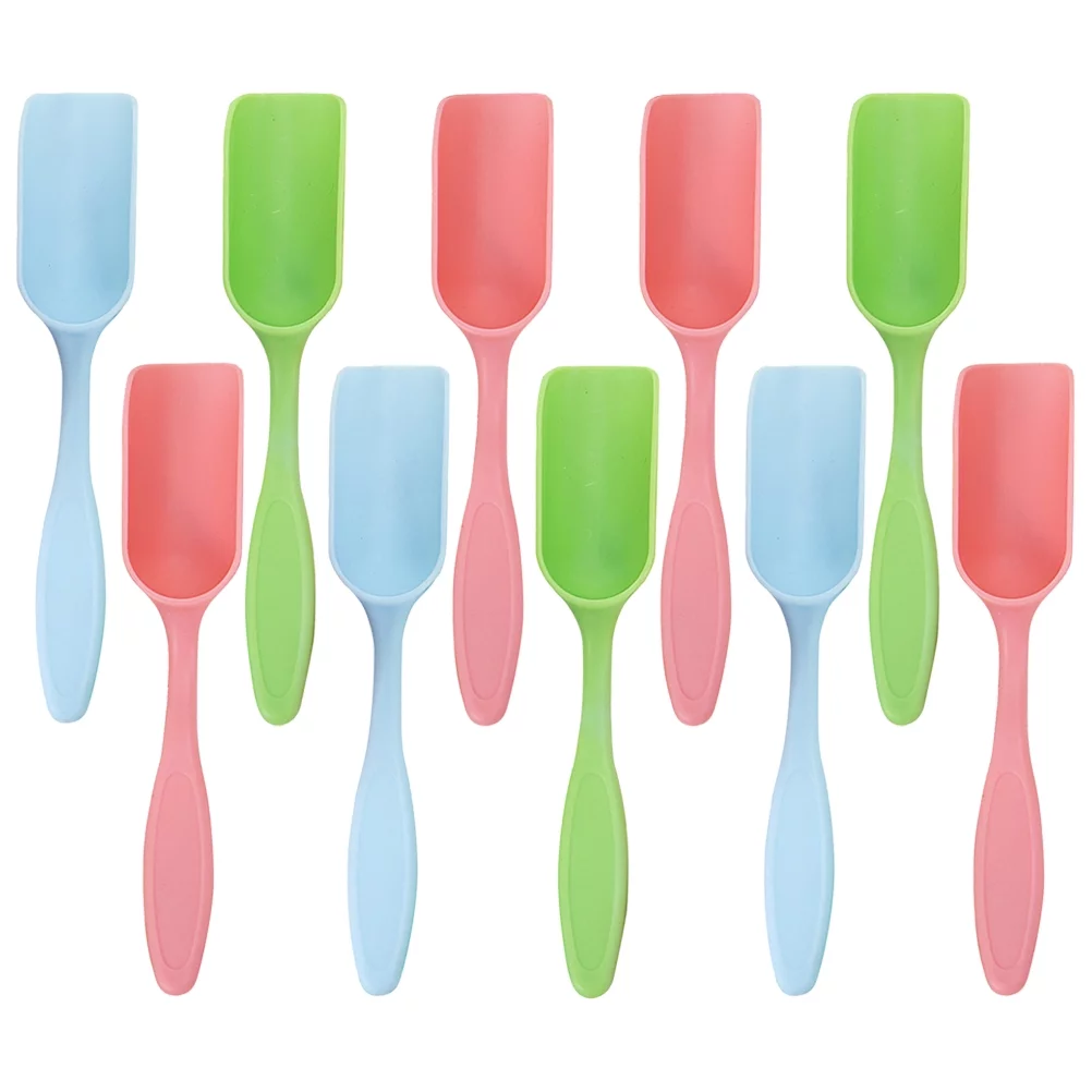 Gongxipen 20pcs Portable Soil Scoop Plastic Spatula Planting Shovel Planting Tools Random Color