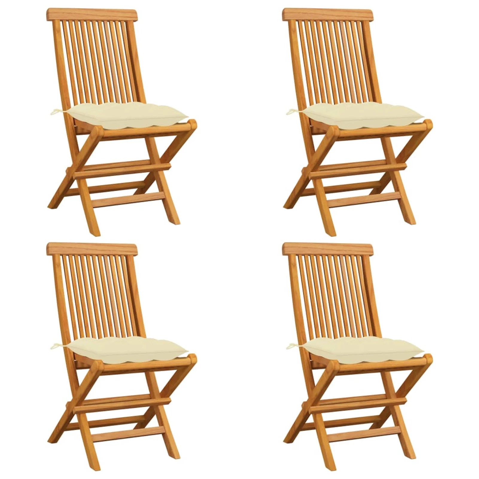Andoer parcel,White CushionsWith Cream White 4 Pcs Chairs Furniture Patio Chairs With Cream Set 3062585 Teak Wood Patio Chair Patio Chairs Chair Patio Poolside CushionsPatio Jiaocha
