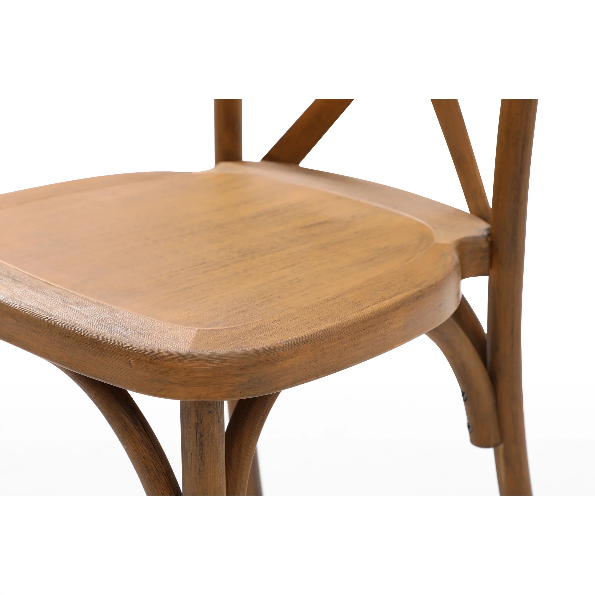 4-Pack Resin X-Back Chair, Natural