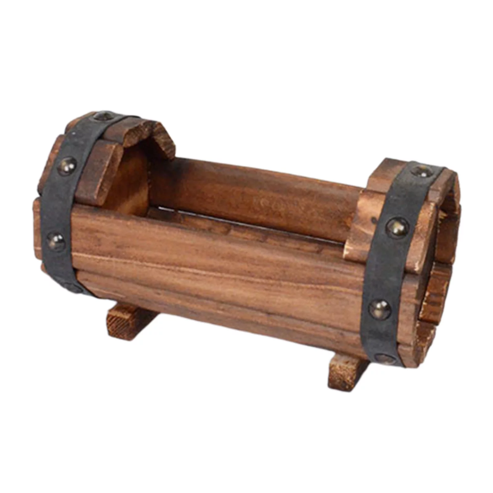 Rustic Wooden Dative Flower Pot ucculent Containers Indoor Backyard Patio Outdoor Garden