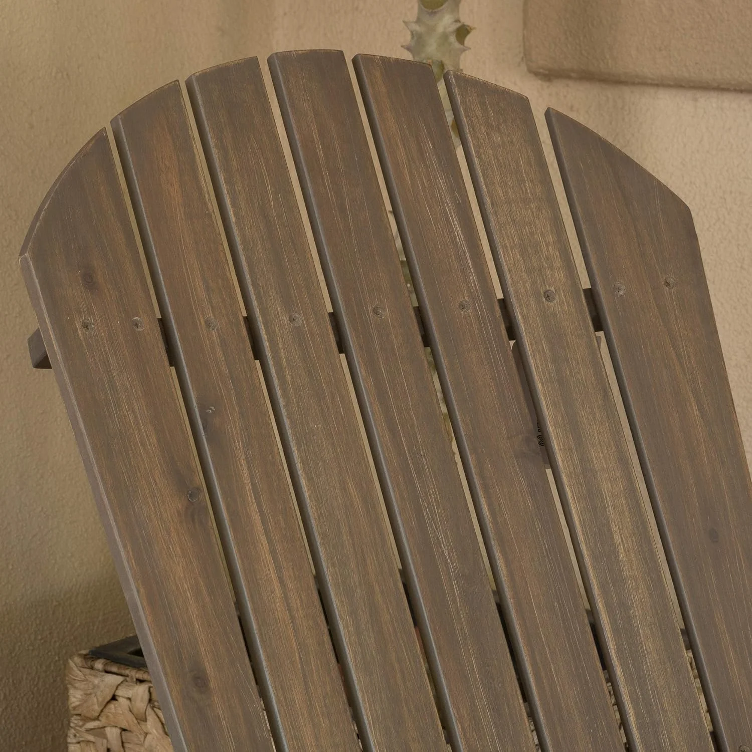 Christopher Home Hayle Reclining Wood Adirondack Chair with Footrest, Grey