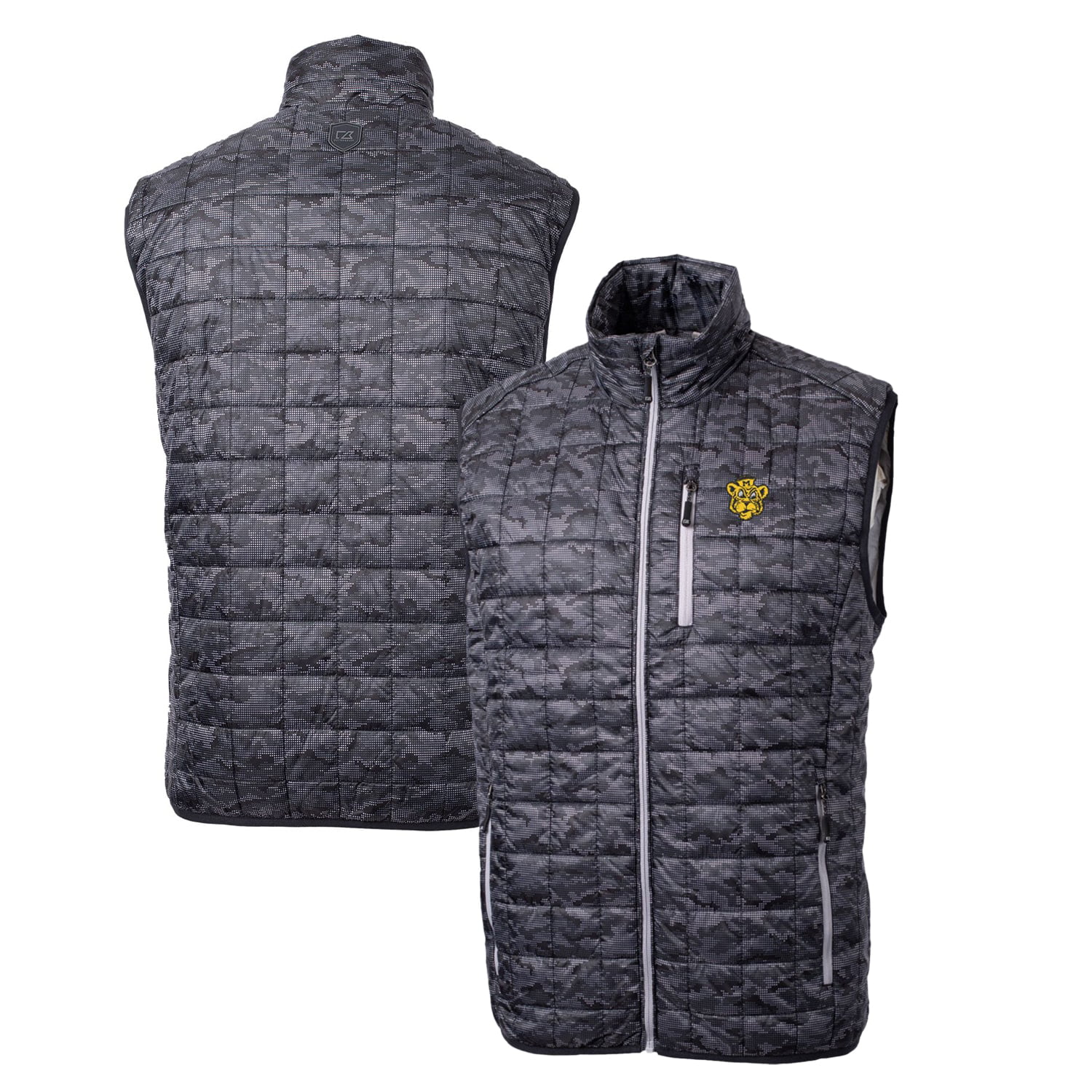 Cutter & Buck Black Missouri Tigers Primary Team Logo Rainier PrimaLoft Eco Insulated Printed Full-Zip Puffer Jacket