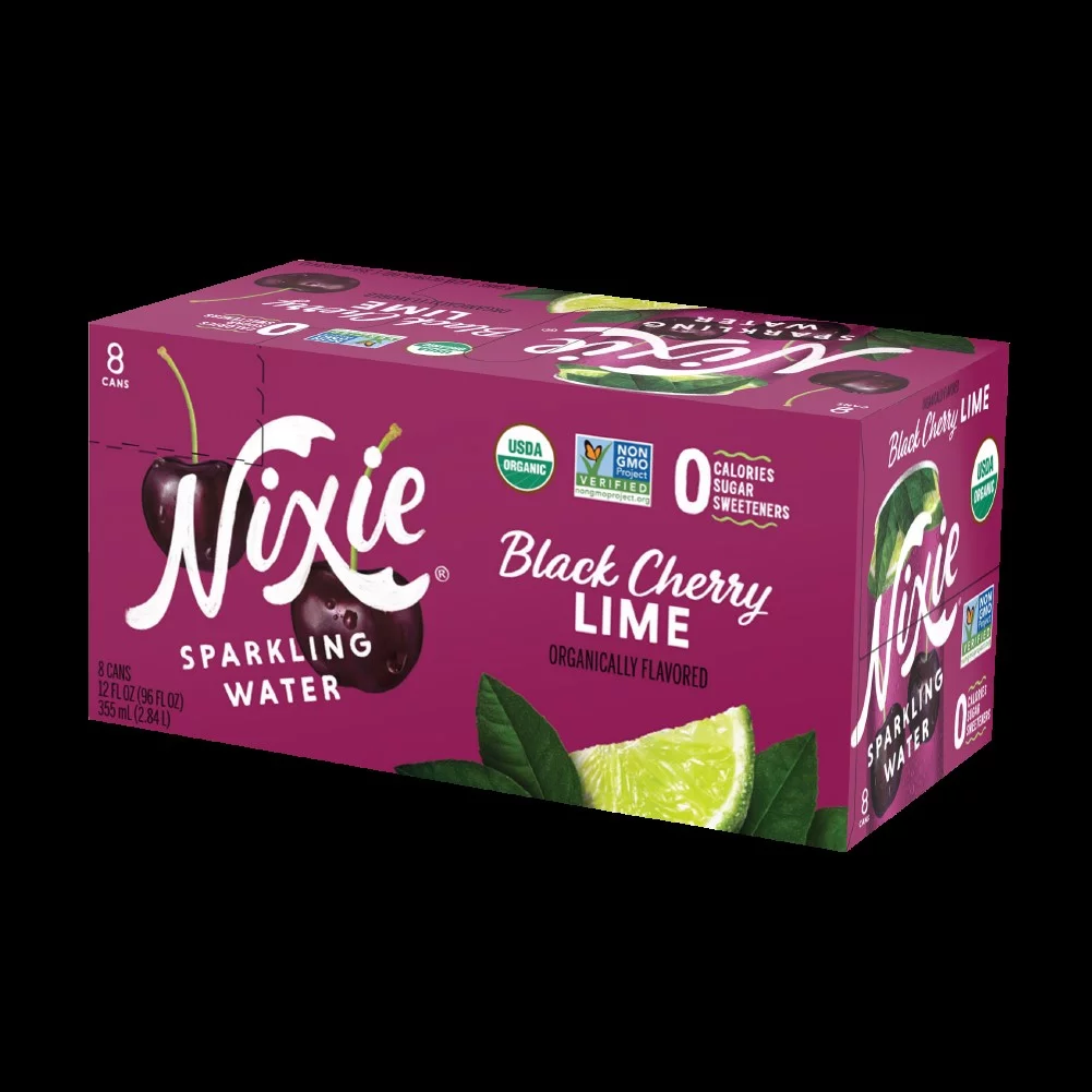 Nixie Sparkling Water Black Cherry Lime, 12 fl oz