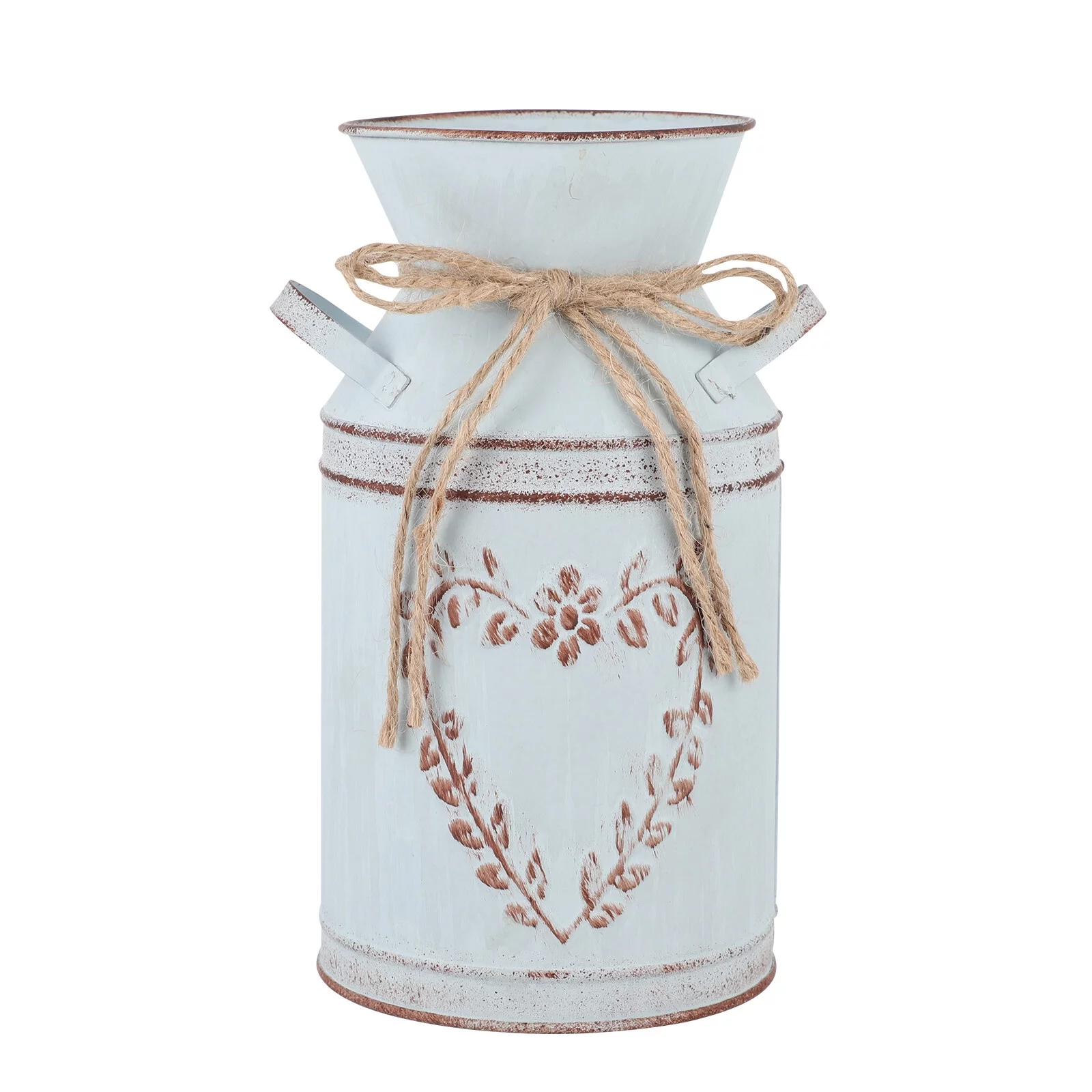 Gongxipen Cabilock Plant Pot Iron Heart Shape Plant Holder Elegant Flower Pot Iron Vase Home Decoration Ornament for Flower Arrangement