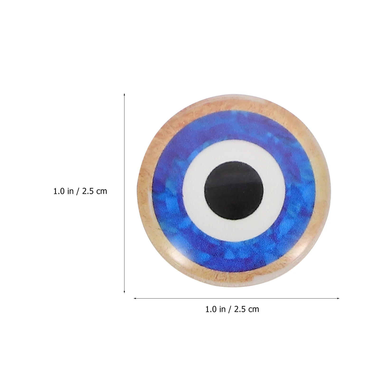Qumonin Evil Eye Glass Cabochons 10Pcs for DIY Jewelry Making