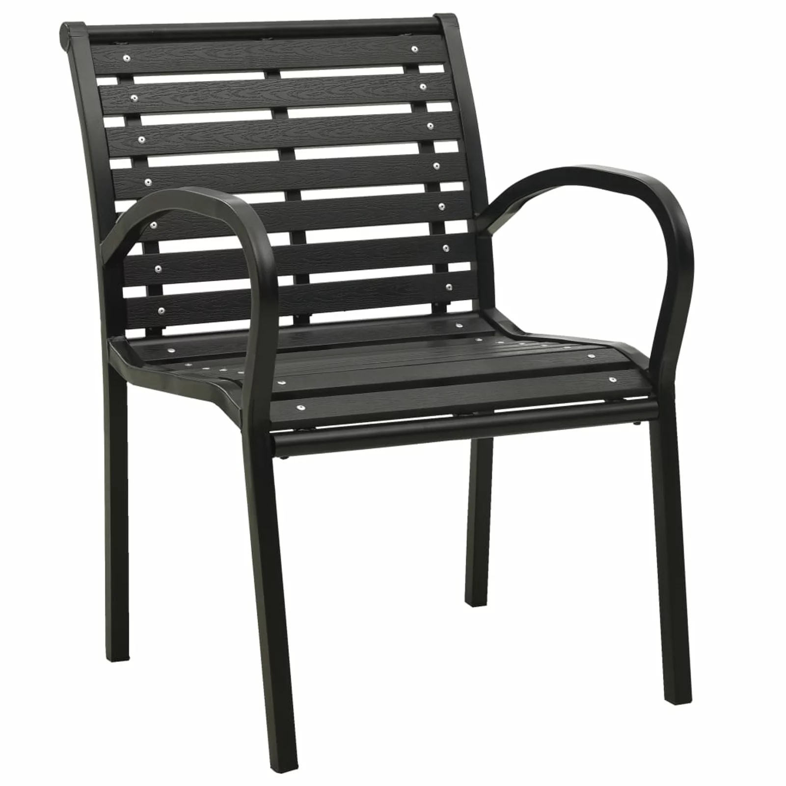 OWSOO Garden Chairs 2 pcs Gray Wood