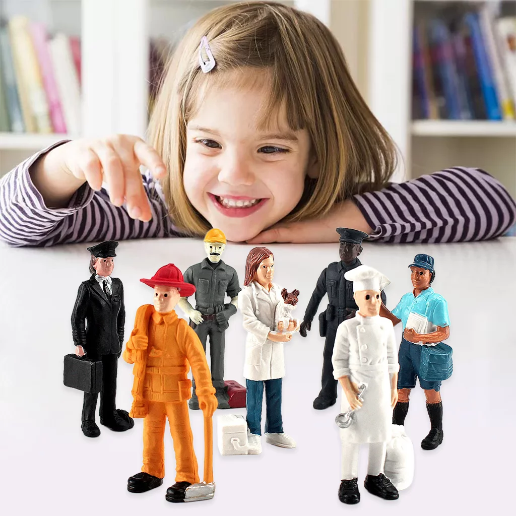 People Figurines 7pcs Trains Architectural Small Dollhouse People Toy People Painted Figures  Painted Model Train People Standing for DIY  Miniature Scenes Railway Layout Landscape