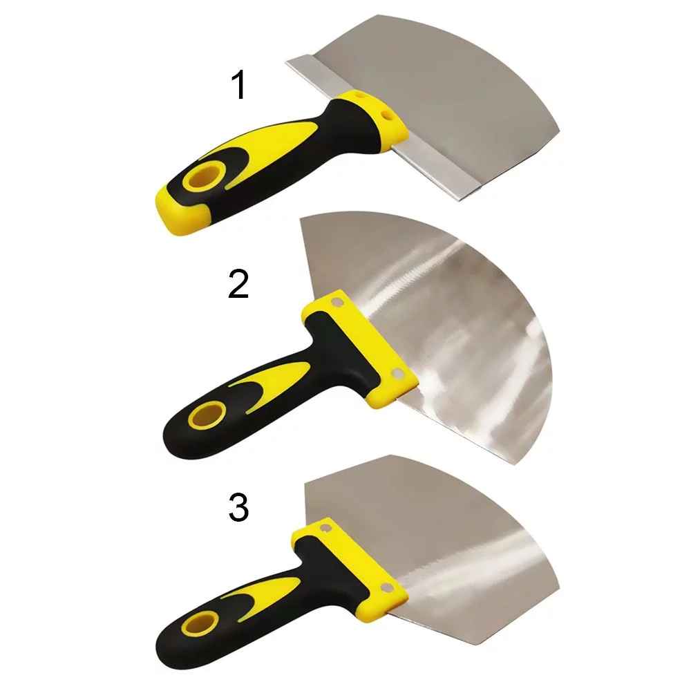Shovel Plaster Stainless Steel Filling Spatula Caulking Removal Construction Tool Paint Putty Scraper Tool Arc-shaped spatula Paint Scraper Ash Shovel 1