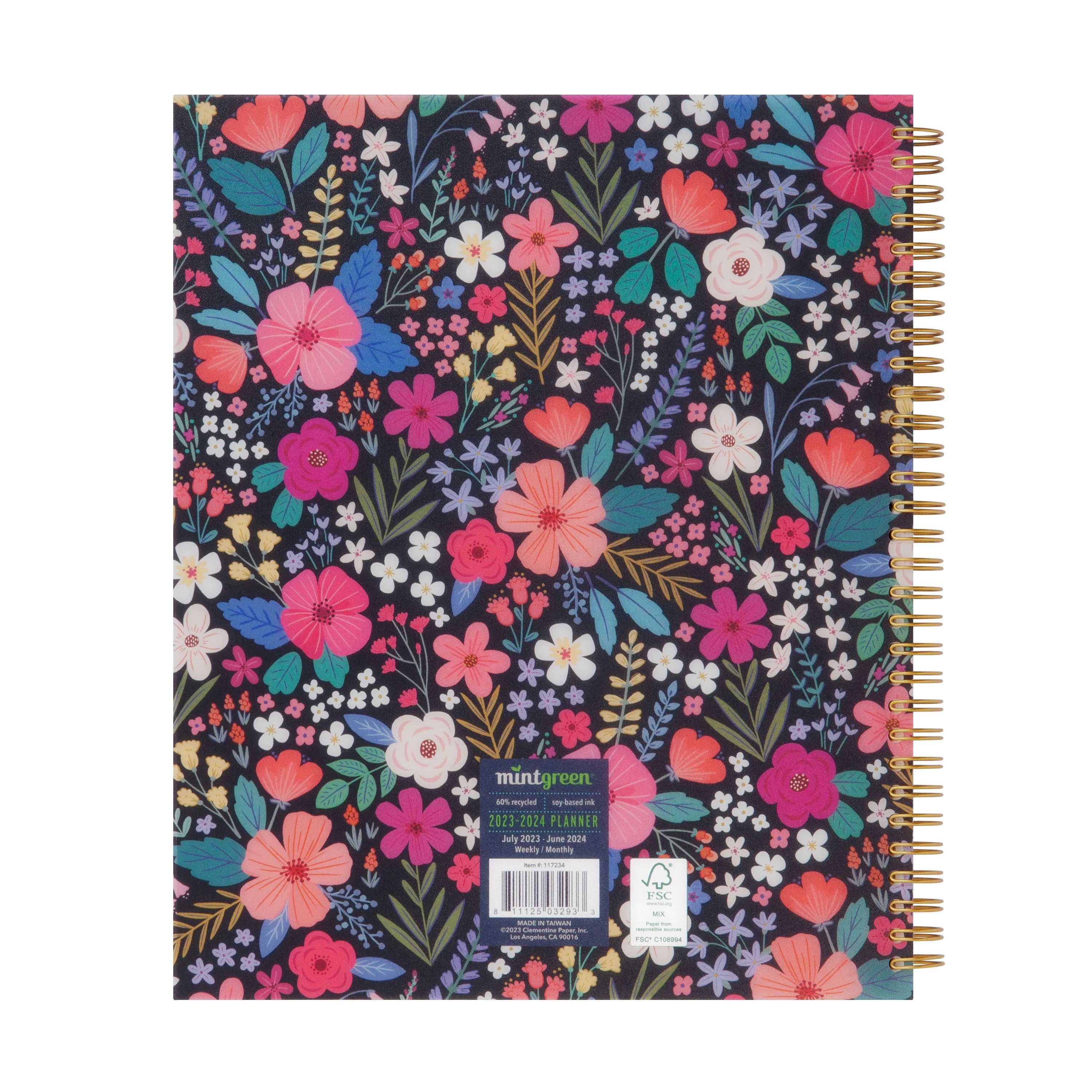 2023-2024 Mintgreen Weekly/Monthly Spiral Planner, 9