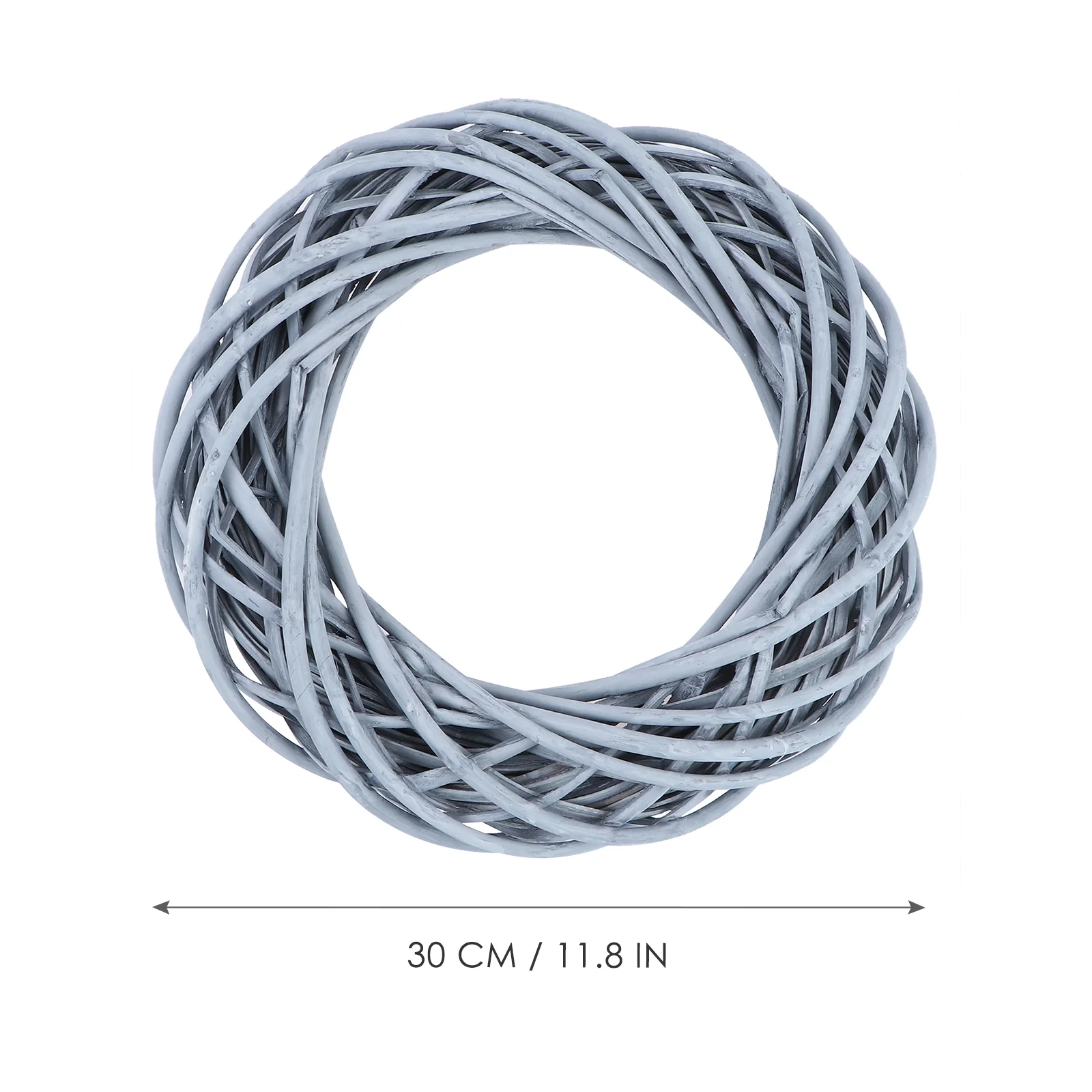 1pc DIY Willow Rattan Garland Natural Wreath Rattan Home Garland Decor (Gray)
