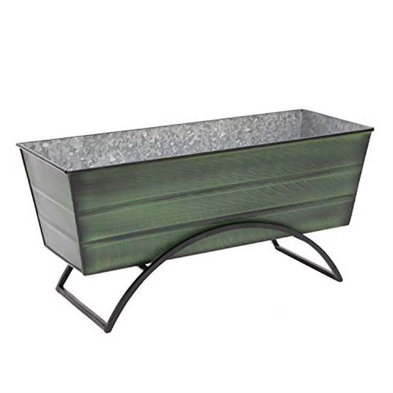 Flower Planter Box with Odette Stand Green - Medium