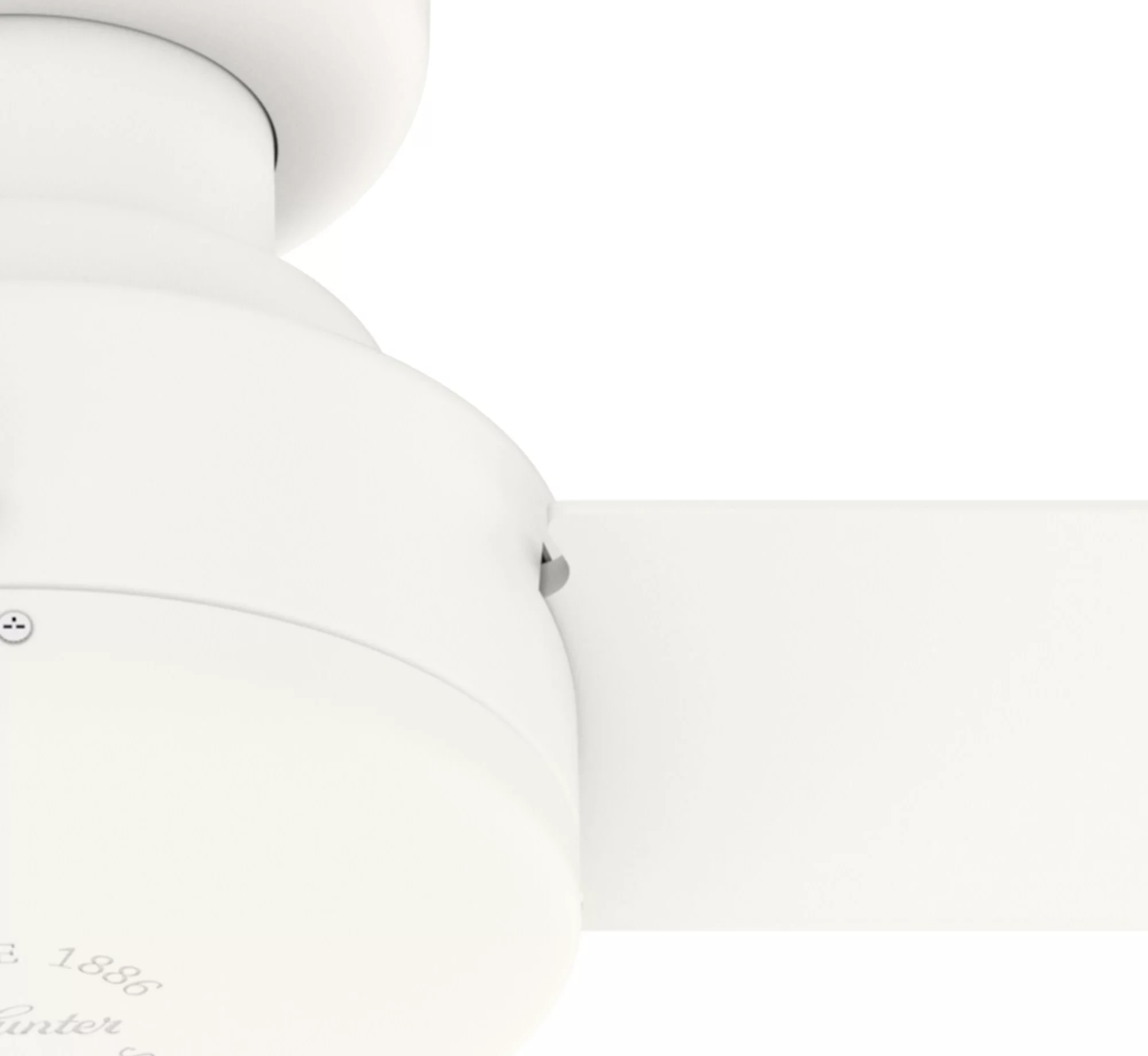 HUNTER - 52402 - Hunter 44 inch Presto Matte White Low Profile Ceiling Fan and Wall Control