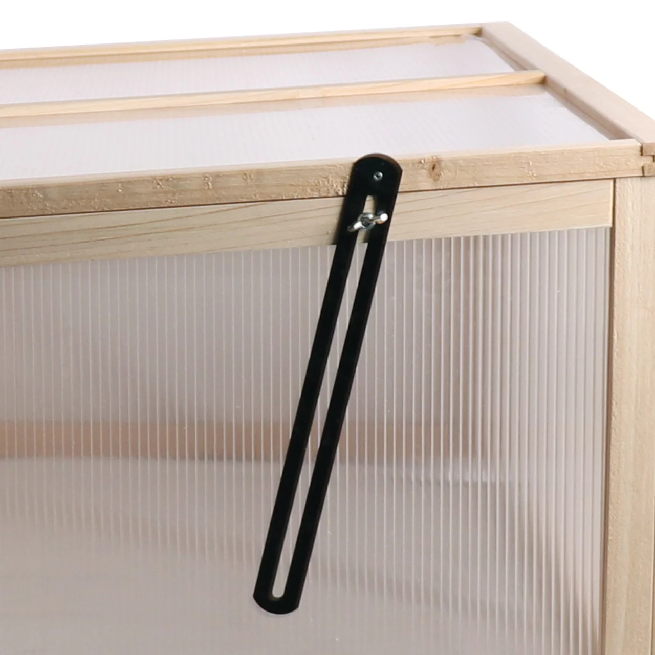 Greenhouse Vented Garden Plant Cover Wood Top Opening Door Cold Frame 39Lx25Wx15H