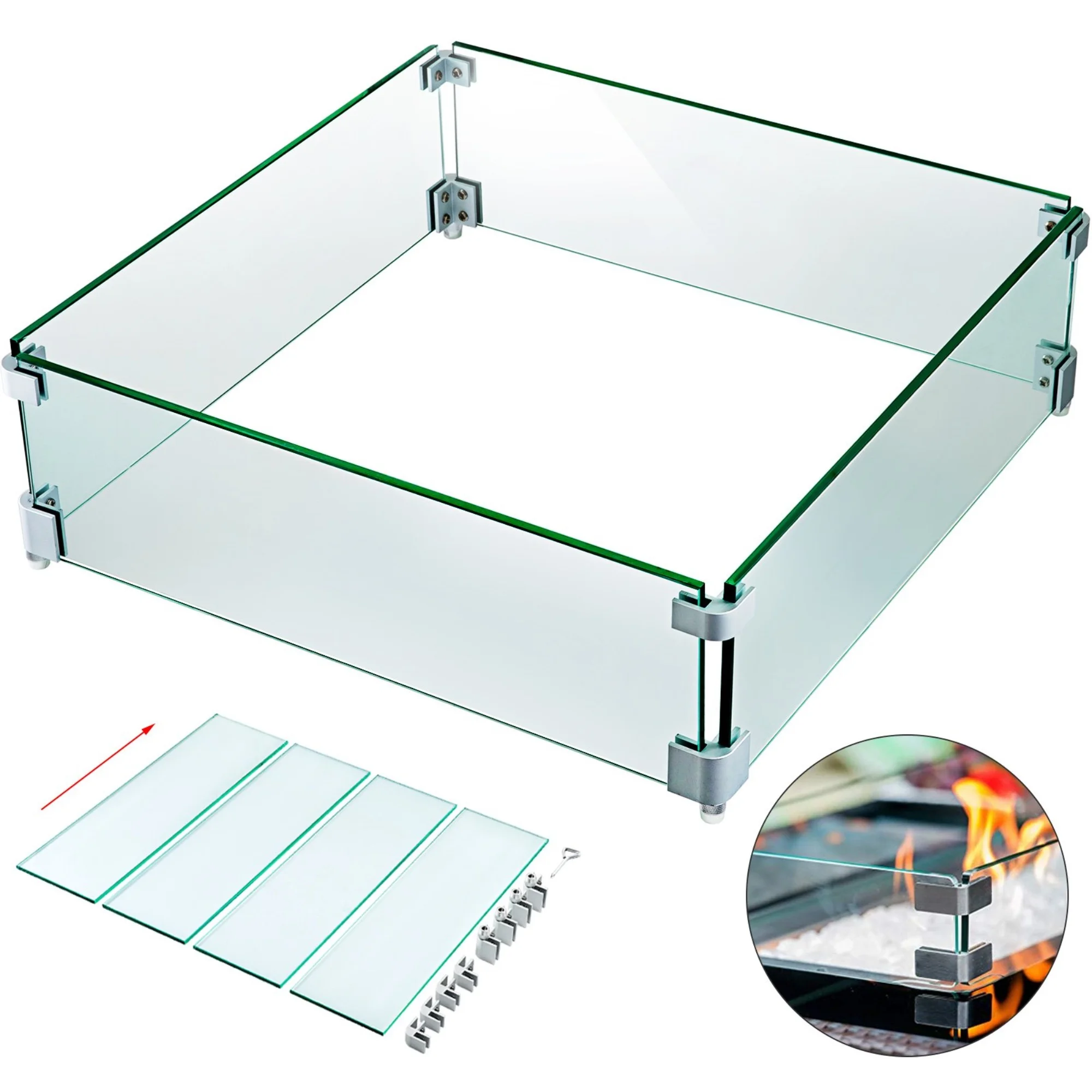 Fire Pit Wind Flame Guard 19