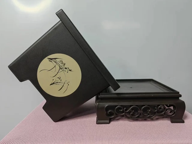 Chinese Style Oriental Retro Imitation Purple Sand Resin Flower Planting Pot Plastic Flower Pot Flower Pot for Home and Office Decoration