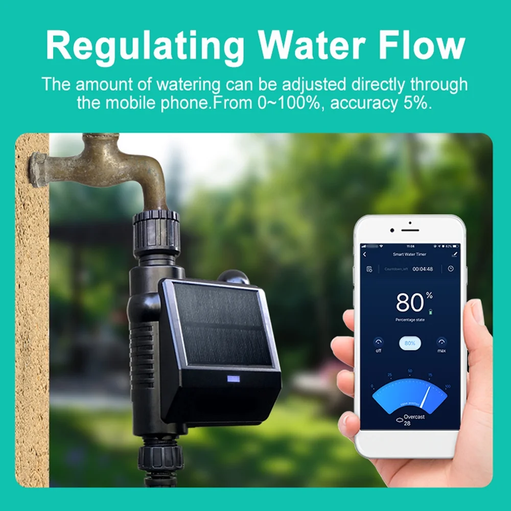 ,Wifi Sprinkler And Voice App And Powered Water Voice Faucet Solar Compatible With Nebublu / Water Powered Water Lawn / Water App Water / Compatible Siuke Voice Water Lawn