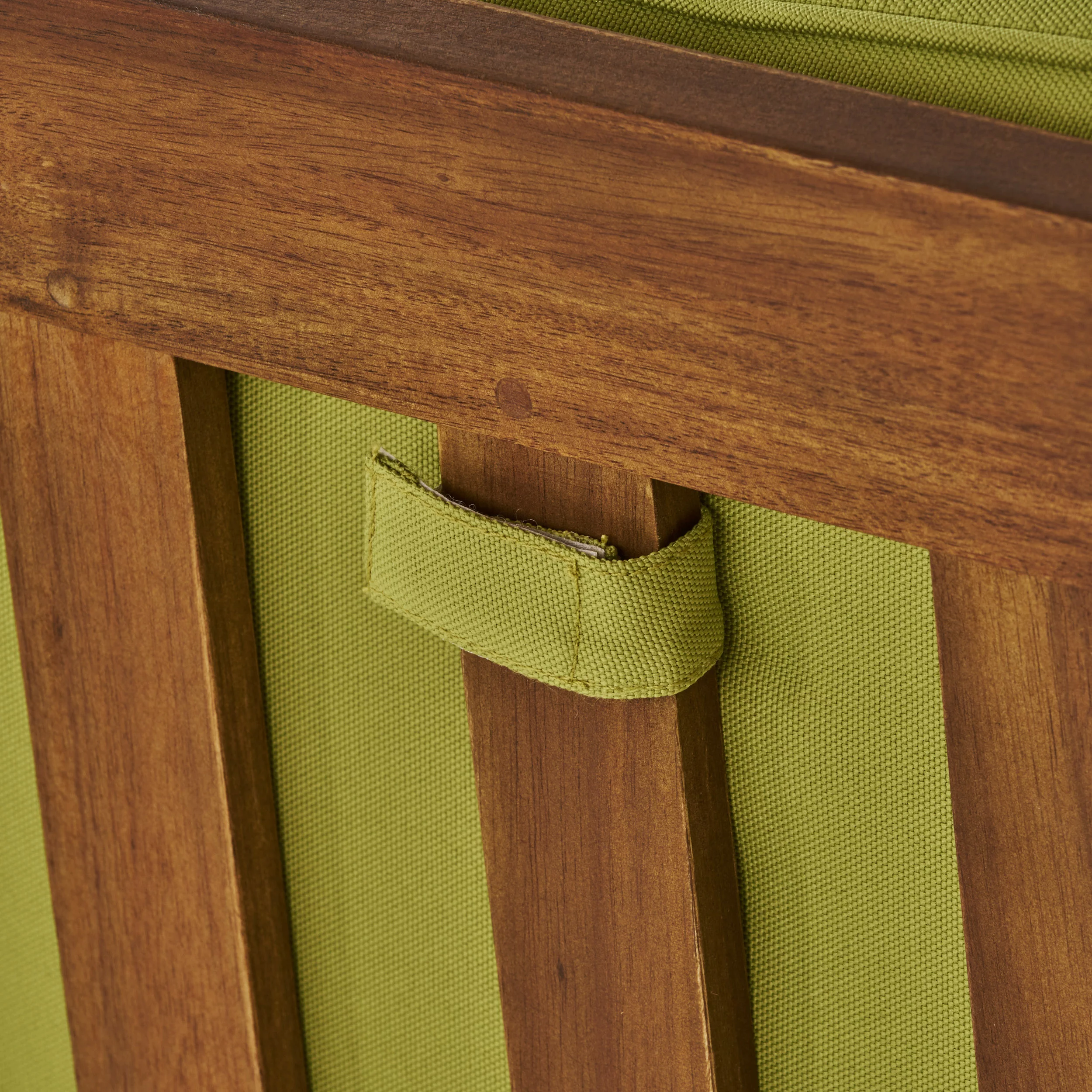 Noble House Amelia Farmhouse 5 Piece Chat Set with Cushions, Teak, Green