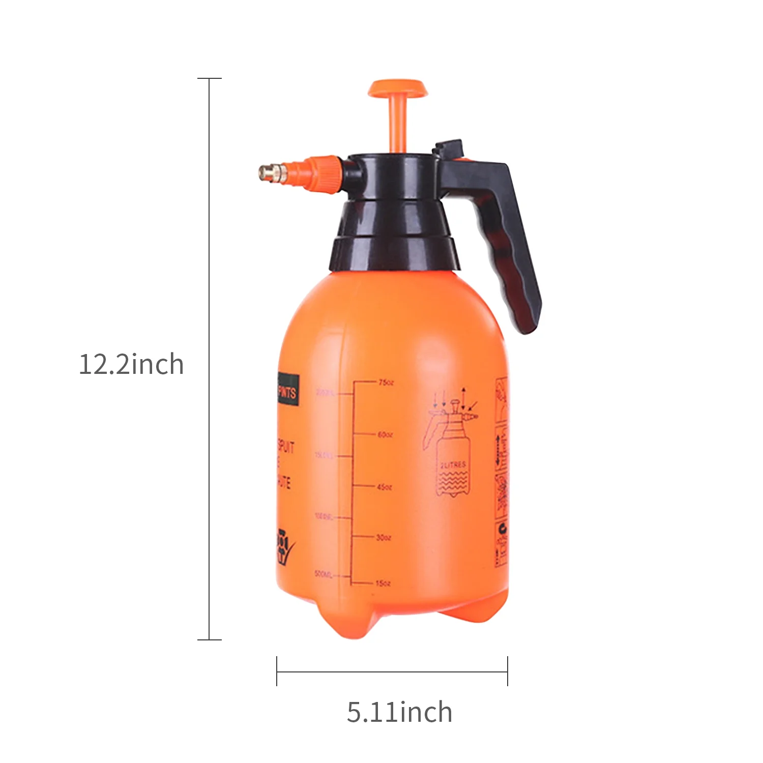 Walmeck Sprayer Pump,Sprayers Pressurized Water Sprayers Sprayer Pump Lawn Mister Bottle Water Mister Sprayer - Pressurized Lawn Care Essential Plant And - 2l Handheld Sprayer And - Lawn Abody