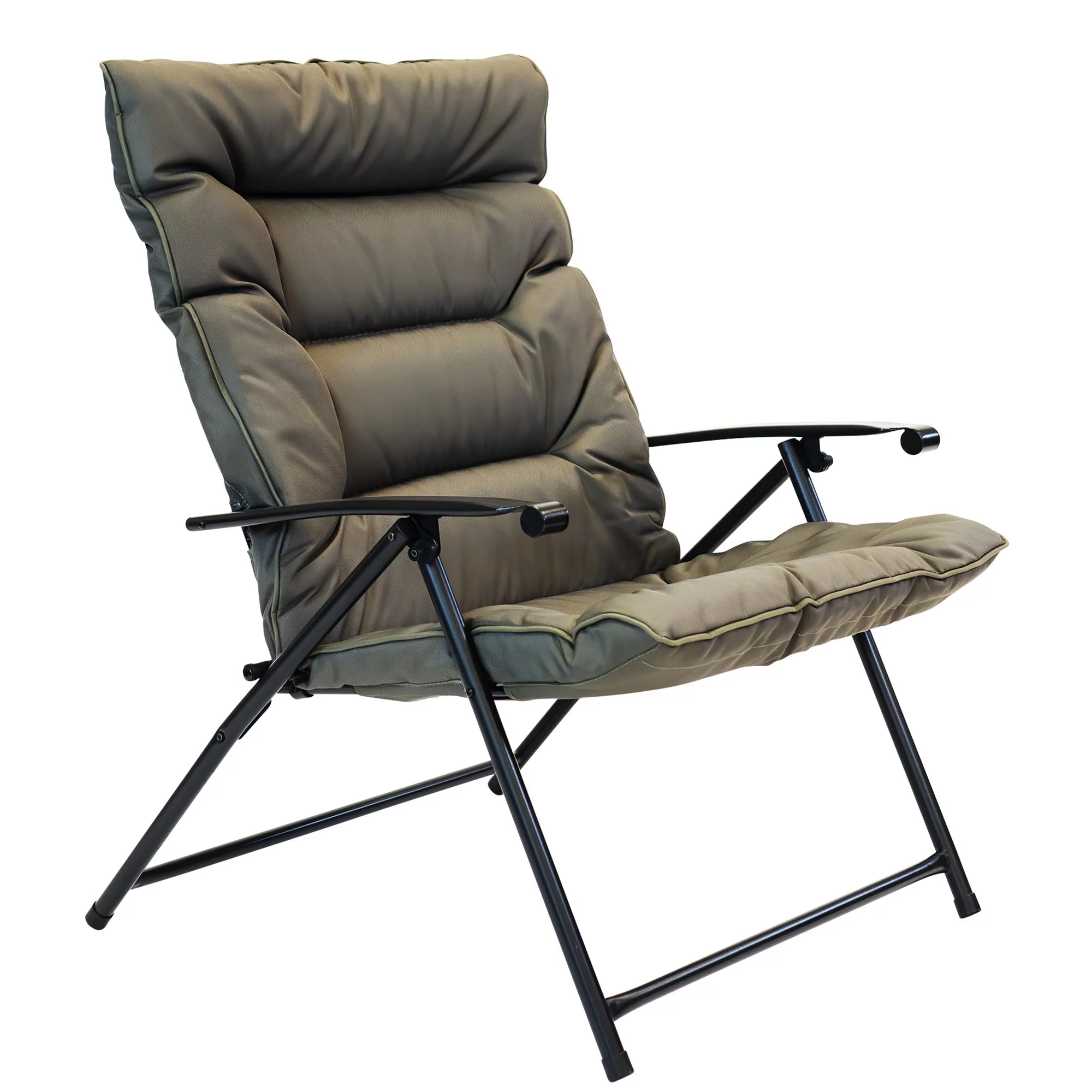 Patio Premier 3pc Folding Set with Cushions, Black Frame, Aqua Cushions