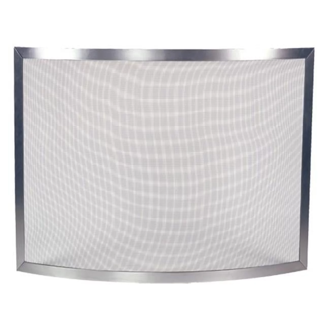 Bowed Design Panel Screen, Pewter