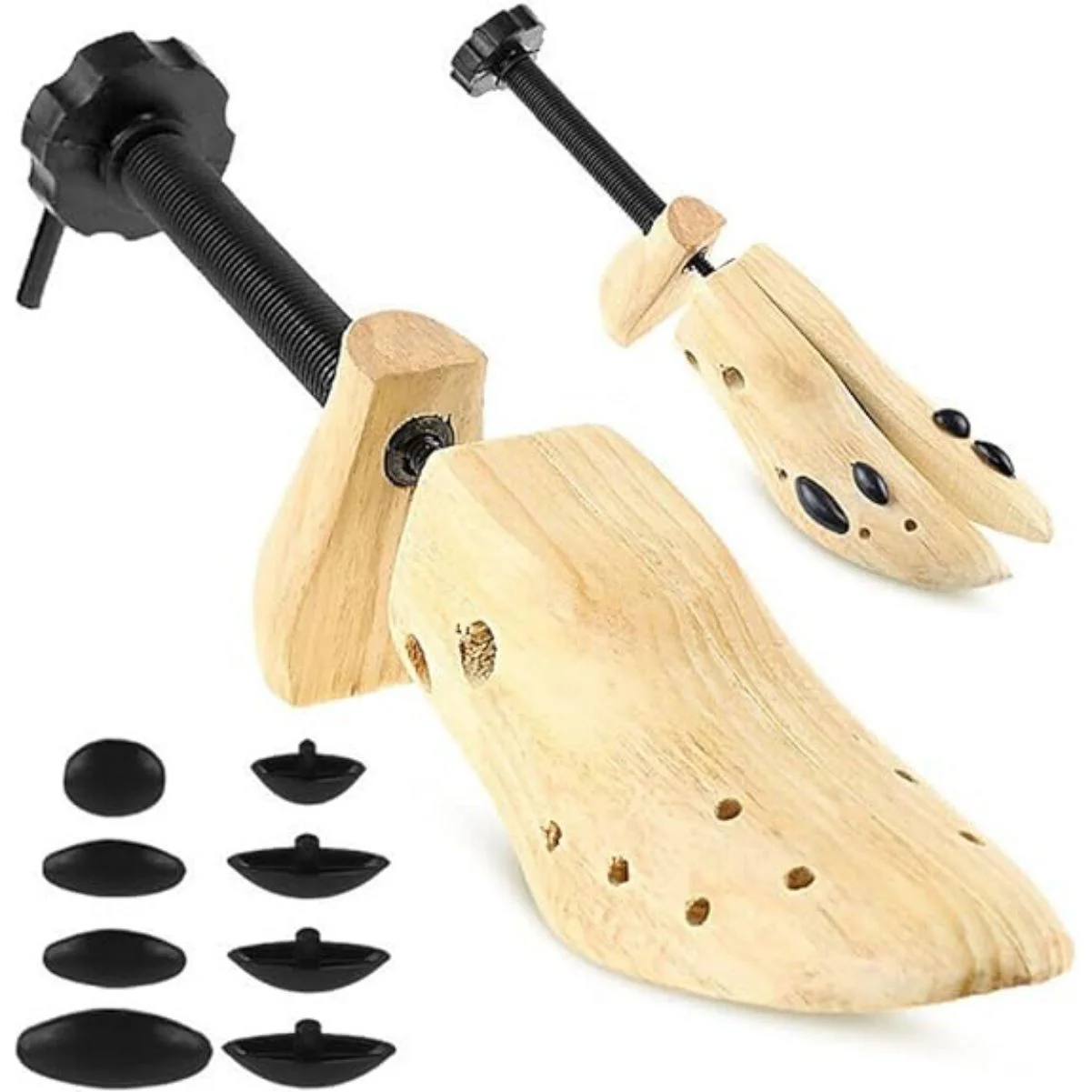 LUVCMFT 2 Pack Shoe Stretcher Women, 2 Way Shoe Trees, Stretches Length & Width, Women and Men's Shoe Widener, Wooden Shoe Expander S