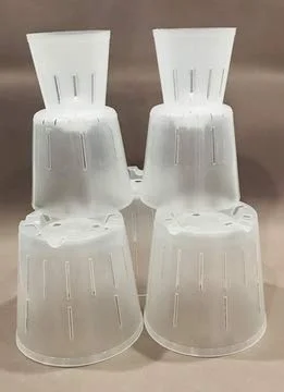 Clear Orchid Pots with Slits 3 inch, 4 inch, 5 inch (2 Each/Pack)