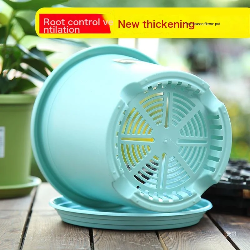 Thick Four Seasons Small Flower Pots In Nordic Minimalist Indoor Balcony Green Dill Rose Polynuts Polychide Control Root Plastic Gallons