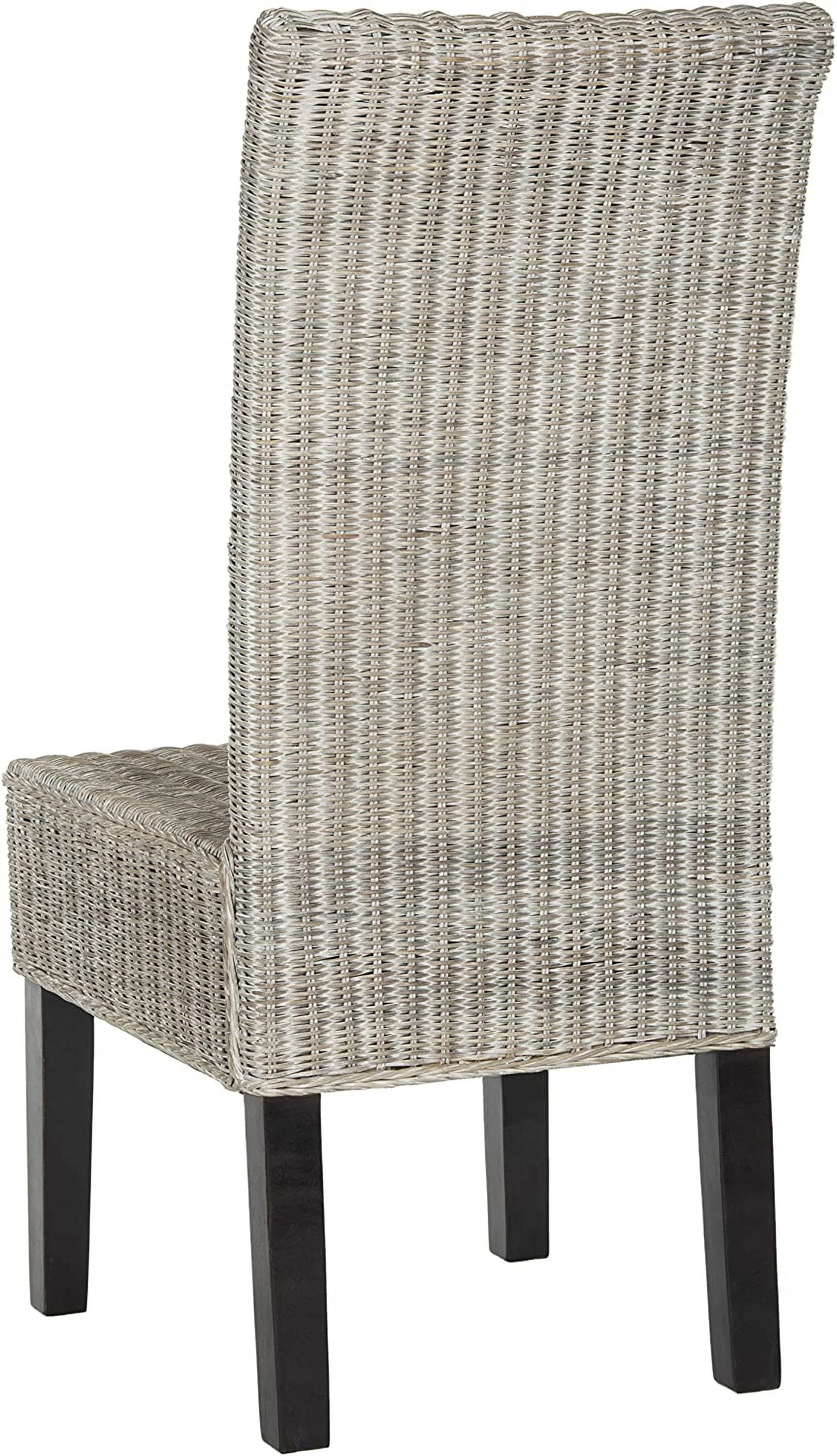 KUANGHENG Home Collection Arjun Grey Wicker 18-inch Dining Chair