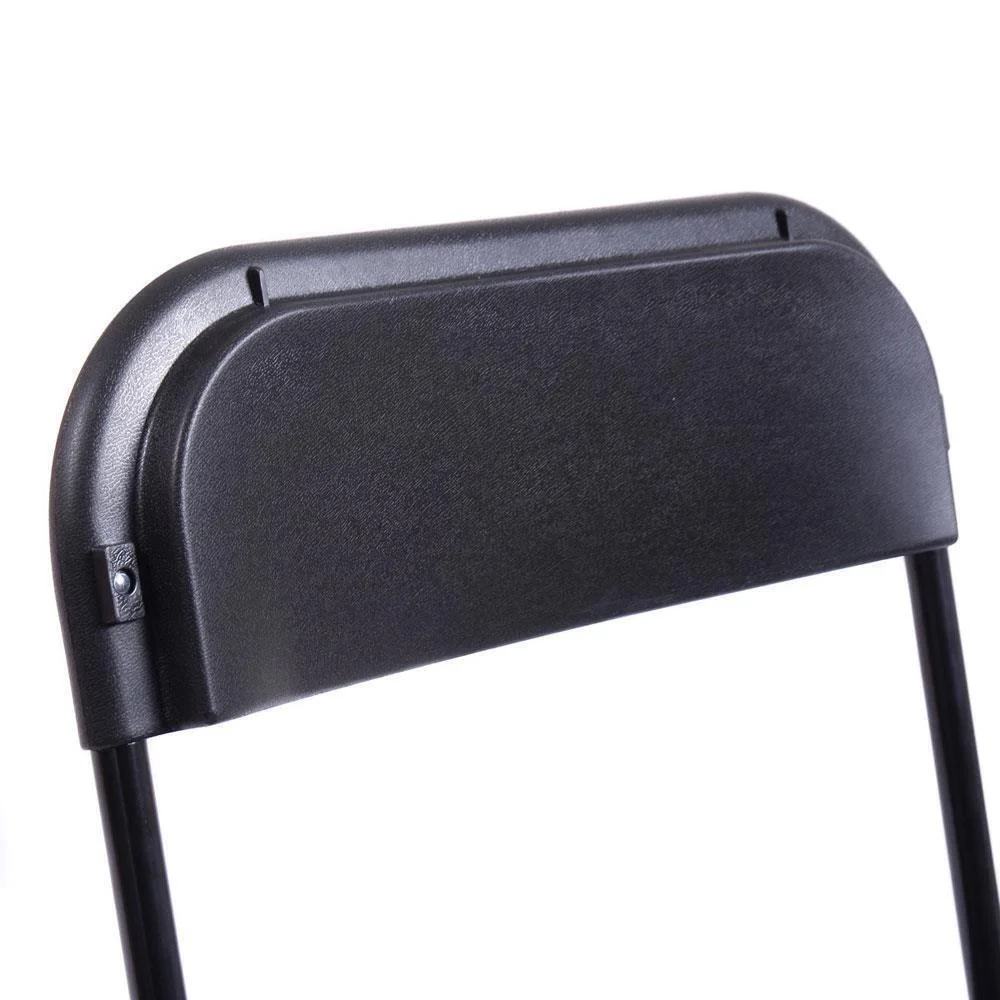 Lot 6 Plastic Commercial Wedding Quality Stackable Folding Chairs Party Black