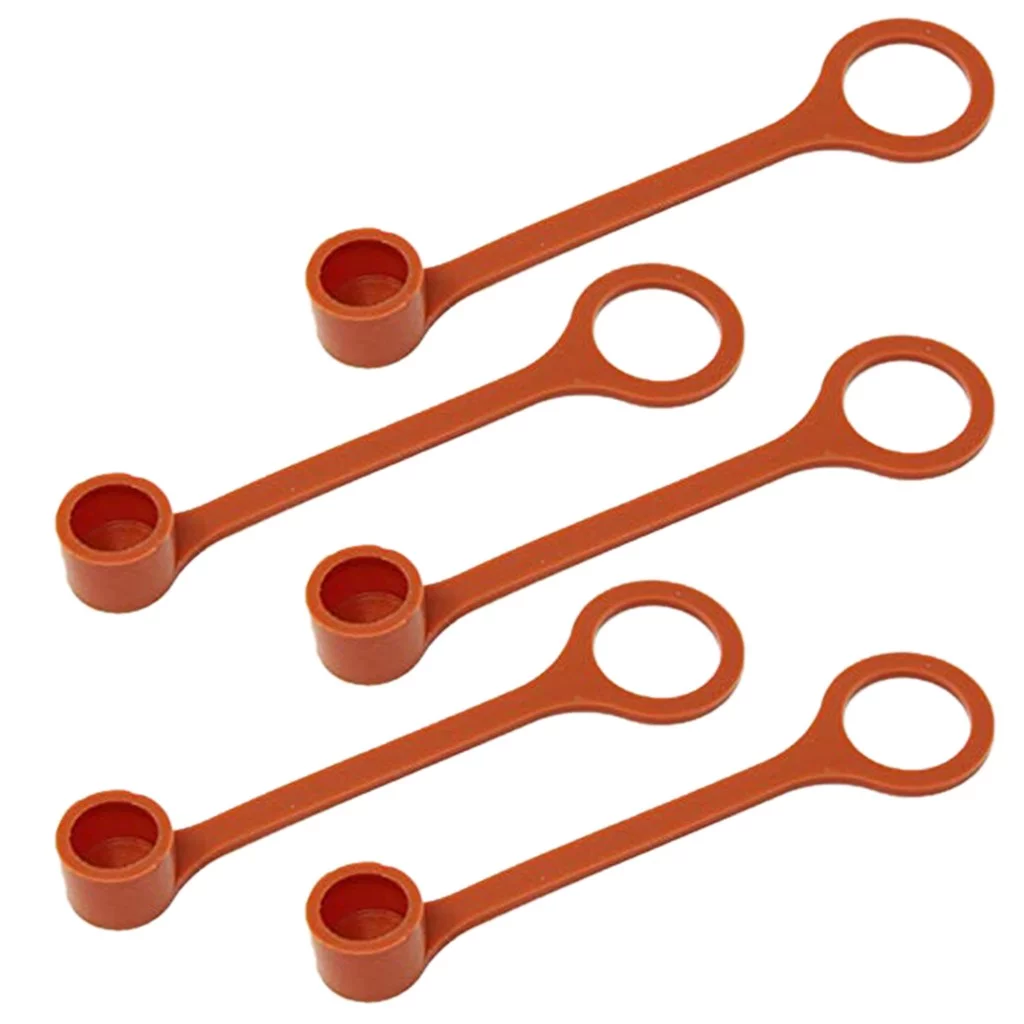 Follure 5PCS Rubber Blow Off Caps for Ansul R102 and Hood Systems Orange