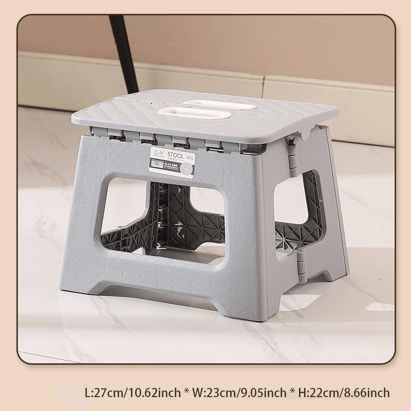 Gxcevsou 1pc Adult Portable Folding Stool, Thickened Plastic Saddle Chair For Outdoor Activities And Fishing