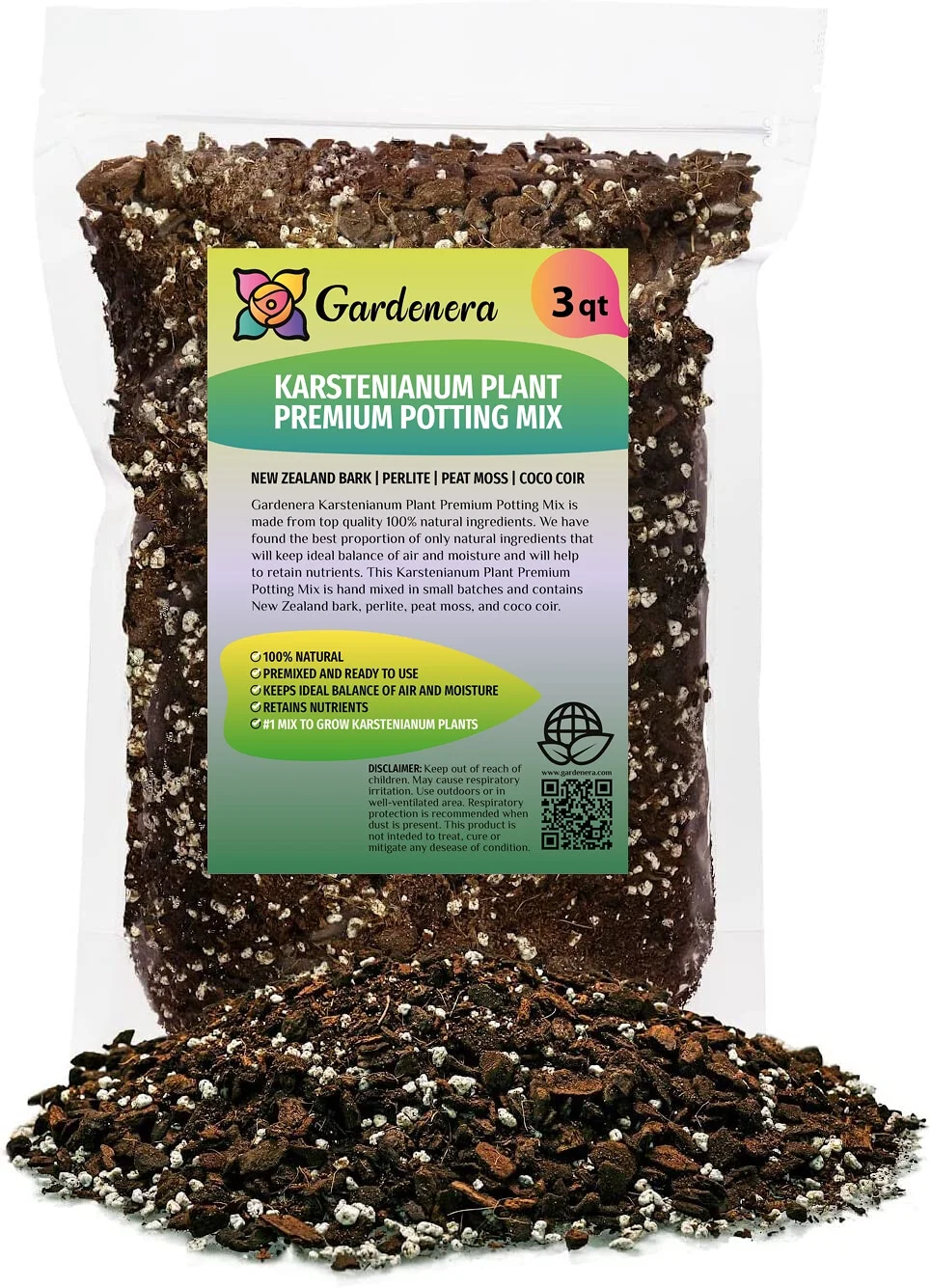 ‚≠ê PREMIUM Monstera Peru Plant Care Soil Mix - Handcrafted Karstenianum Soil Mix for Optimal Nutrient Balance - 3 Quart
