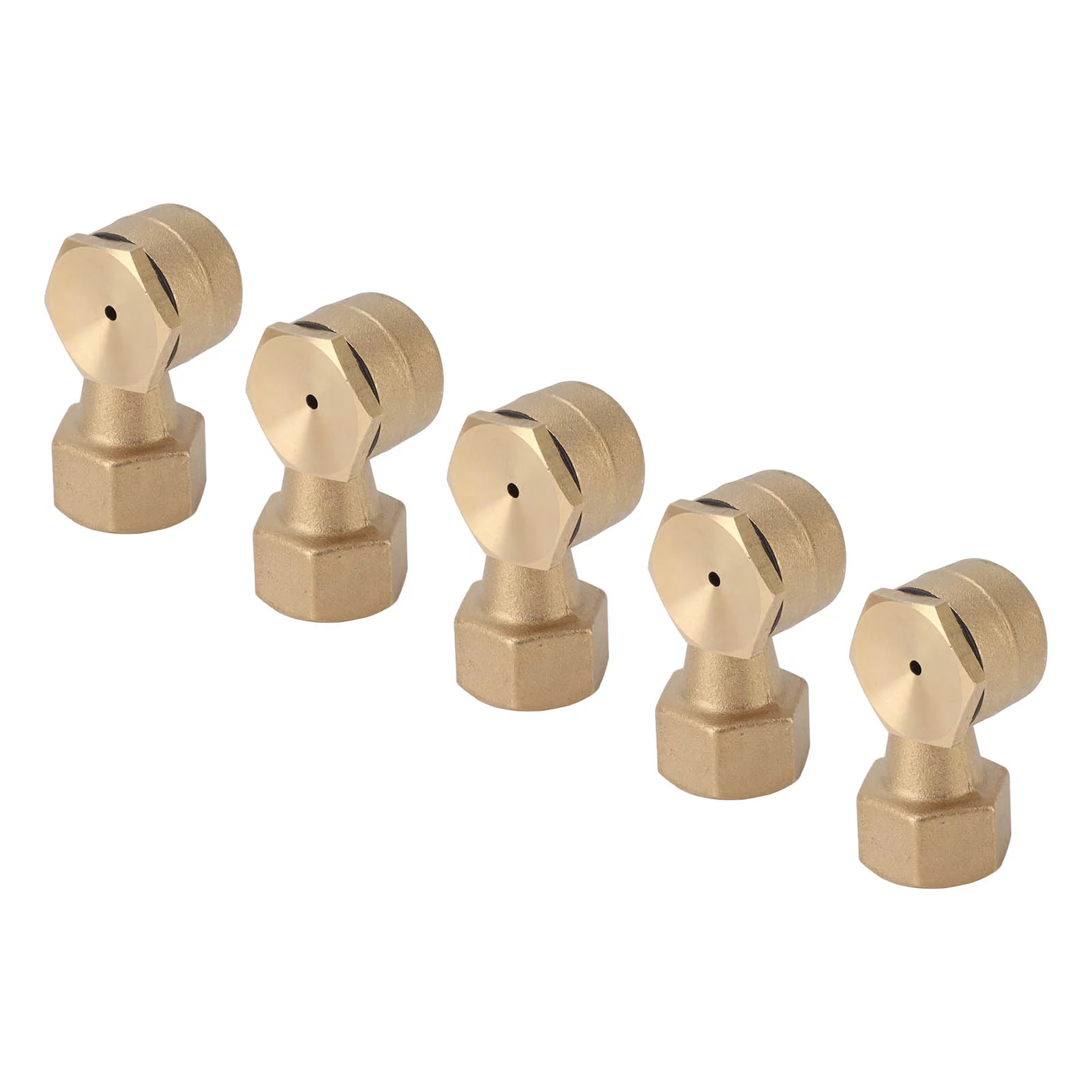 Verdant Touch Waterscape Nozzle 5PCS G1/2in Female Thread Brass Deck Jet Nozzles Durable Waterscape Fountain Nozzle Automatic Waterscape Nozzle for Garden Yard Hotel