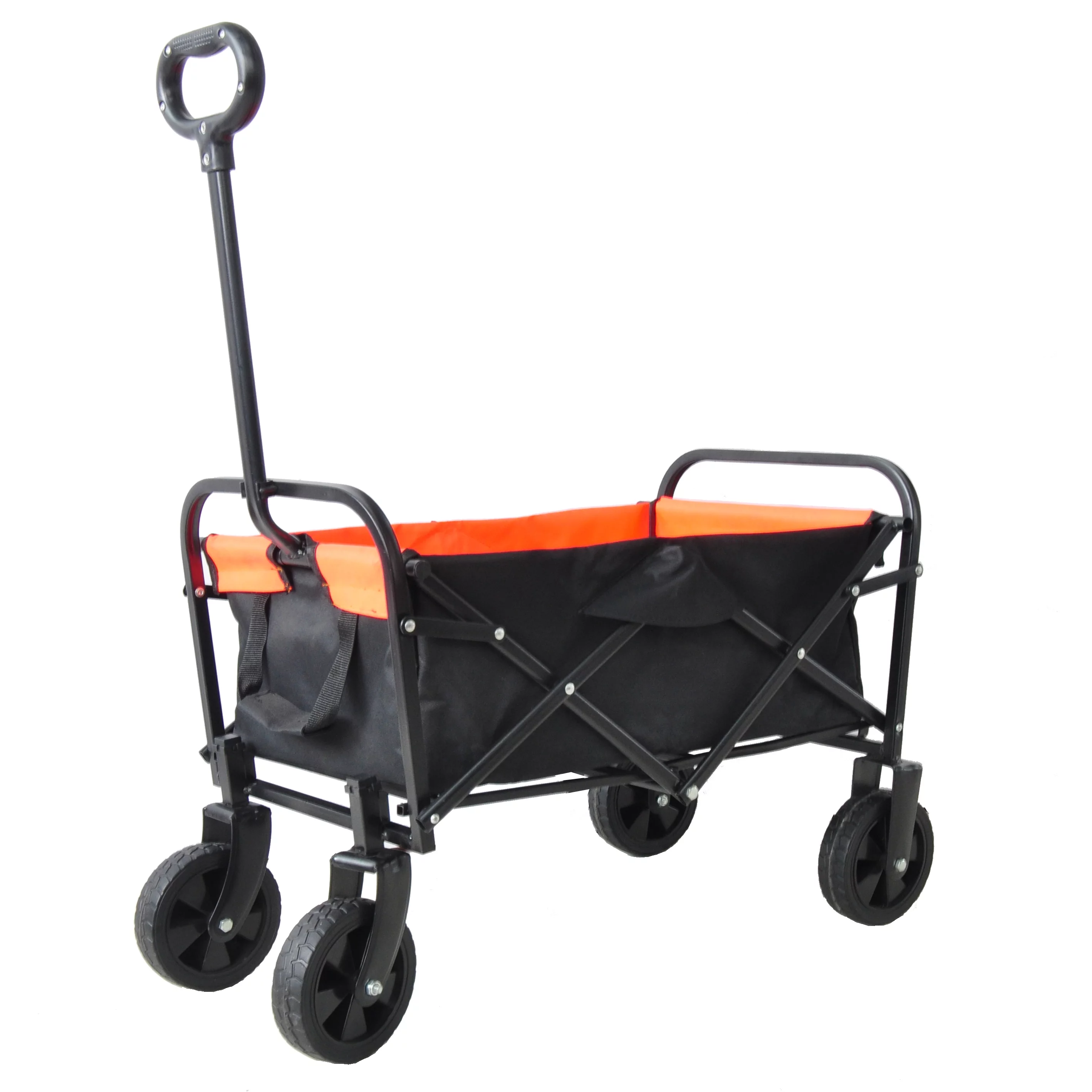 Homiyad Folding Wagon Garden Shopping Beach Cart （Black+Yellow）