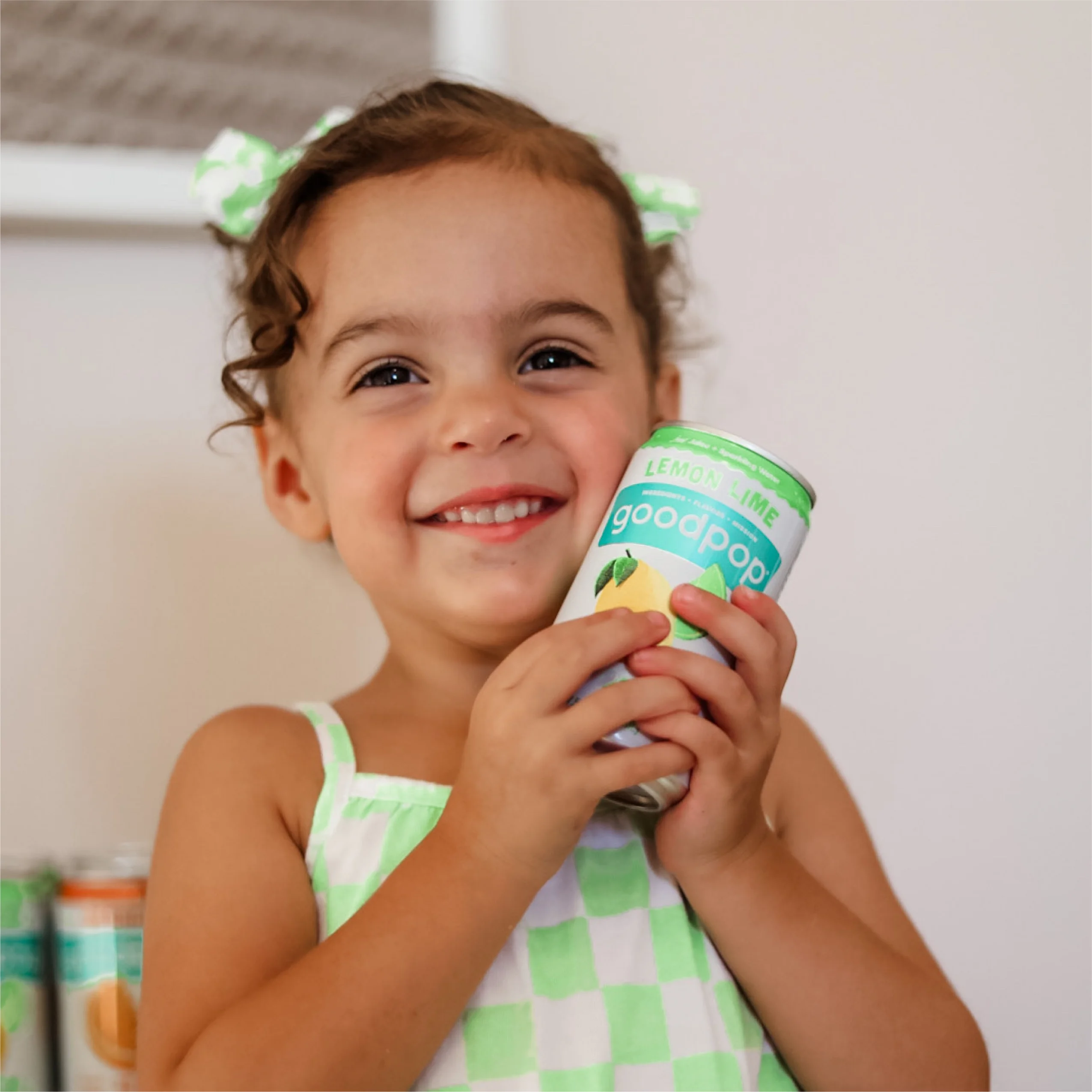 GoodPop Just Juice + Bubbly Water Mini Cans Lemon Lime 7.5 fl oz 6 pk