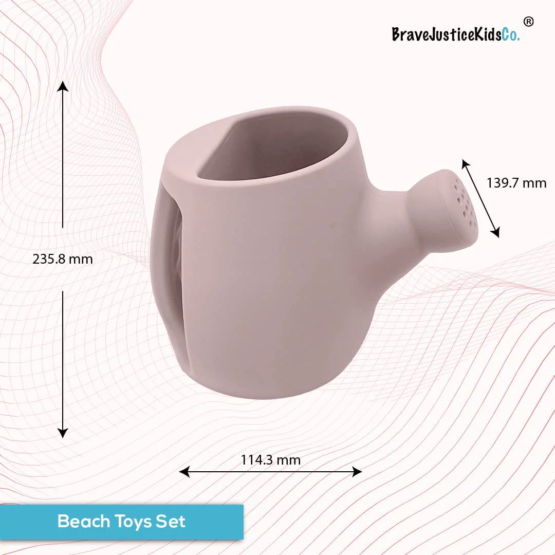 BraveJusticeKidsCo. | Silicone Summer Beach Set | Toddler Sandbox Toys | + Beach Bag | Beach Toys