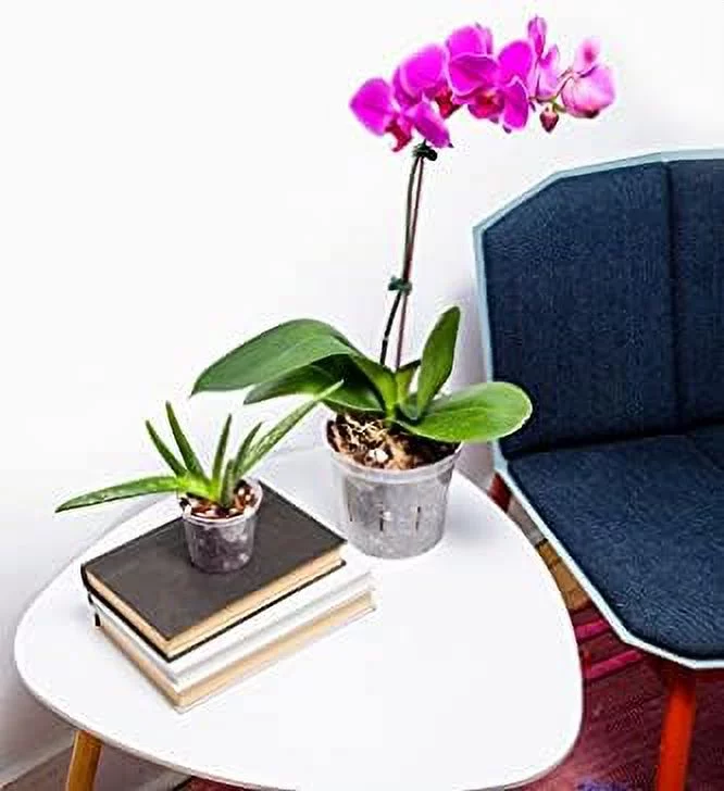 6 inch Pots - 3 Pack, Slotted Pots with Holes, for Indoor/Outdoor Use, UV Resistant