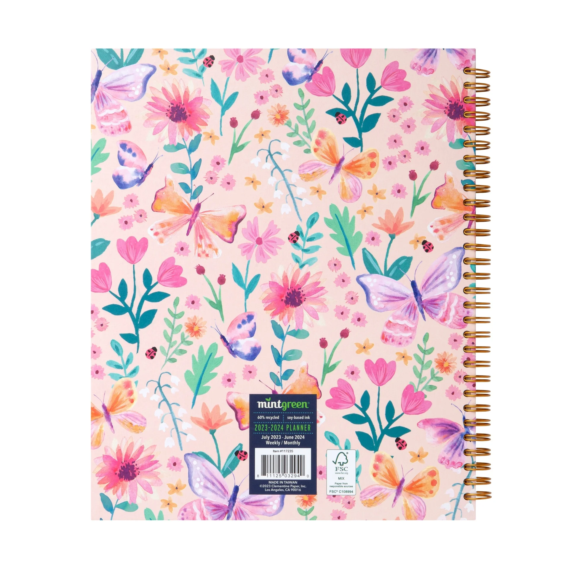 2023-2024 Mintgreen Daily, Weekly, Monthly Spiral Planner, 9