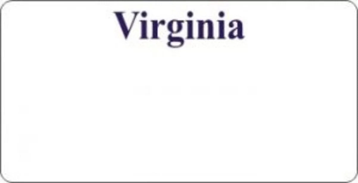 Design It Yourself Custom Virginia Plate. Free Personalization on Plate